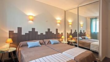 3 chambres, fer et planche Ă repasser, Wi-Fi, draps fournis