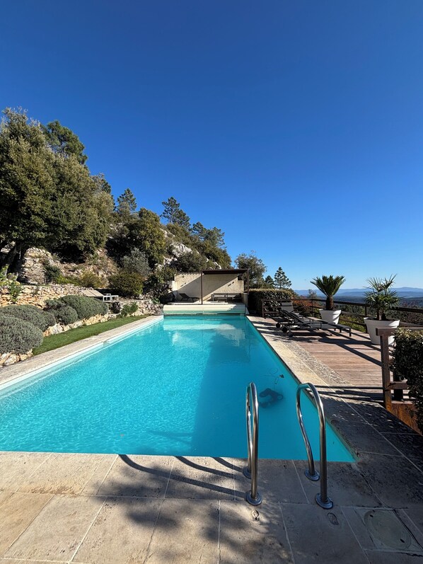 Outdoor pool, a heated pool