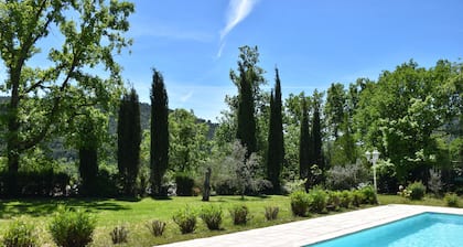 Kaunis Provencal huvila tasainen maa puita - suolaa käsitelty uima-allas