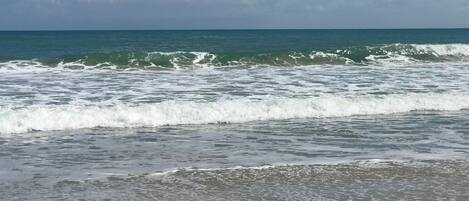 Beach nearby, sun-loungers