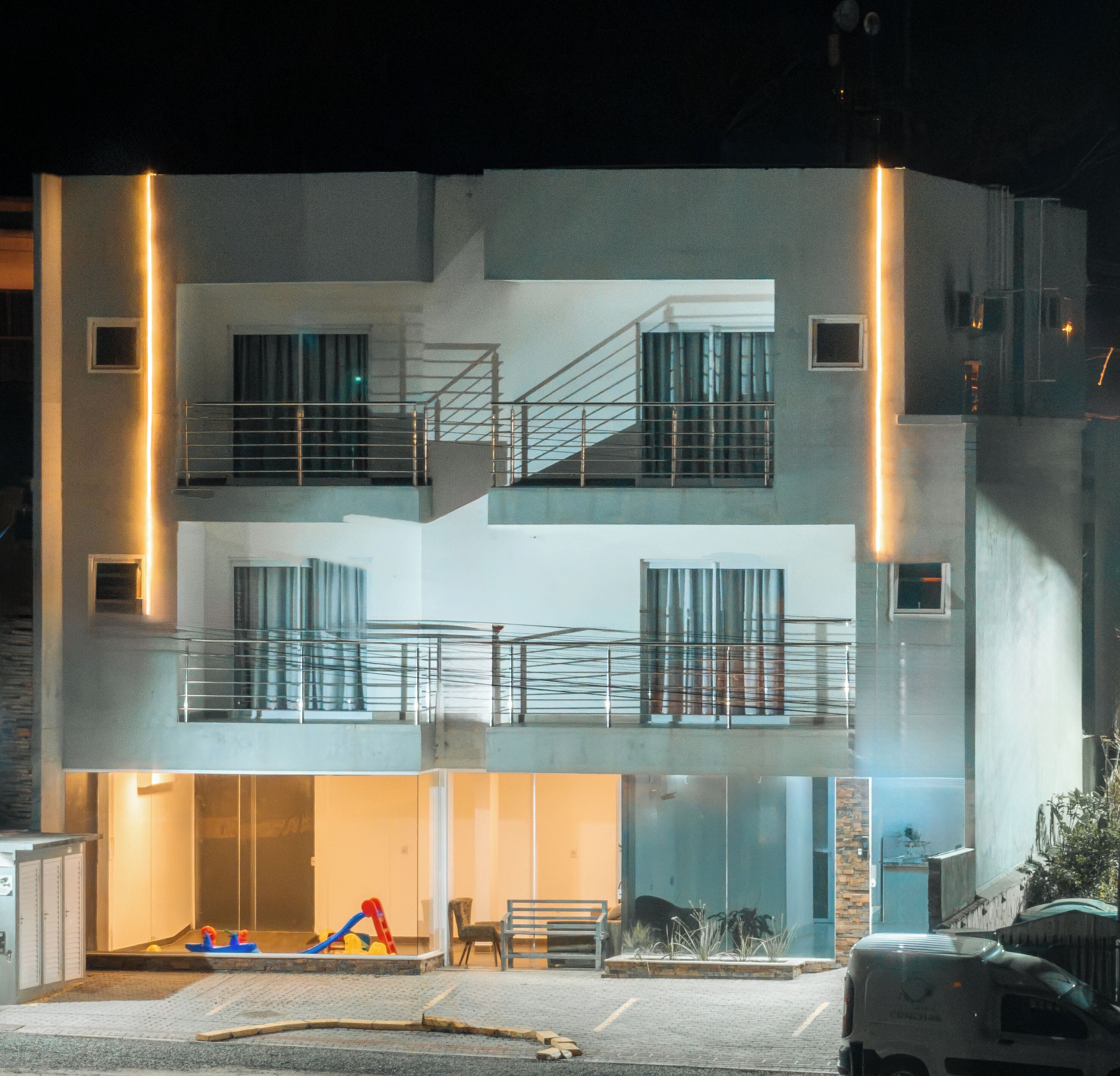 front of property – evening/night