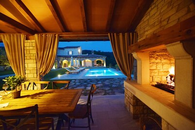 Luxury villa with large heated pool and game room