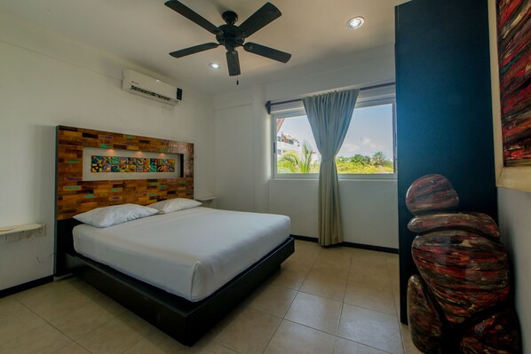 1 bedroom, premium bedding, soundproofing, free WiFi