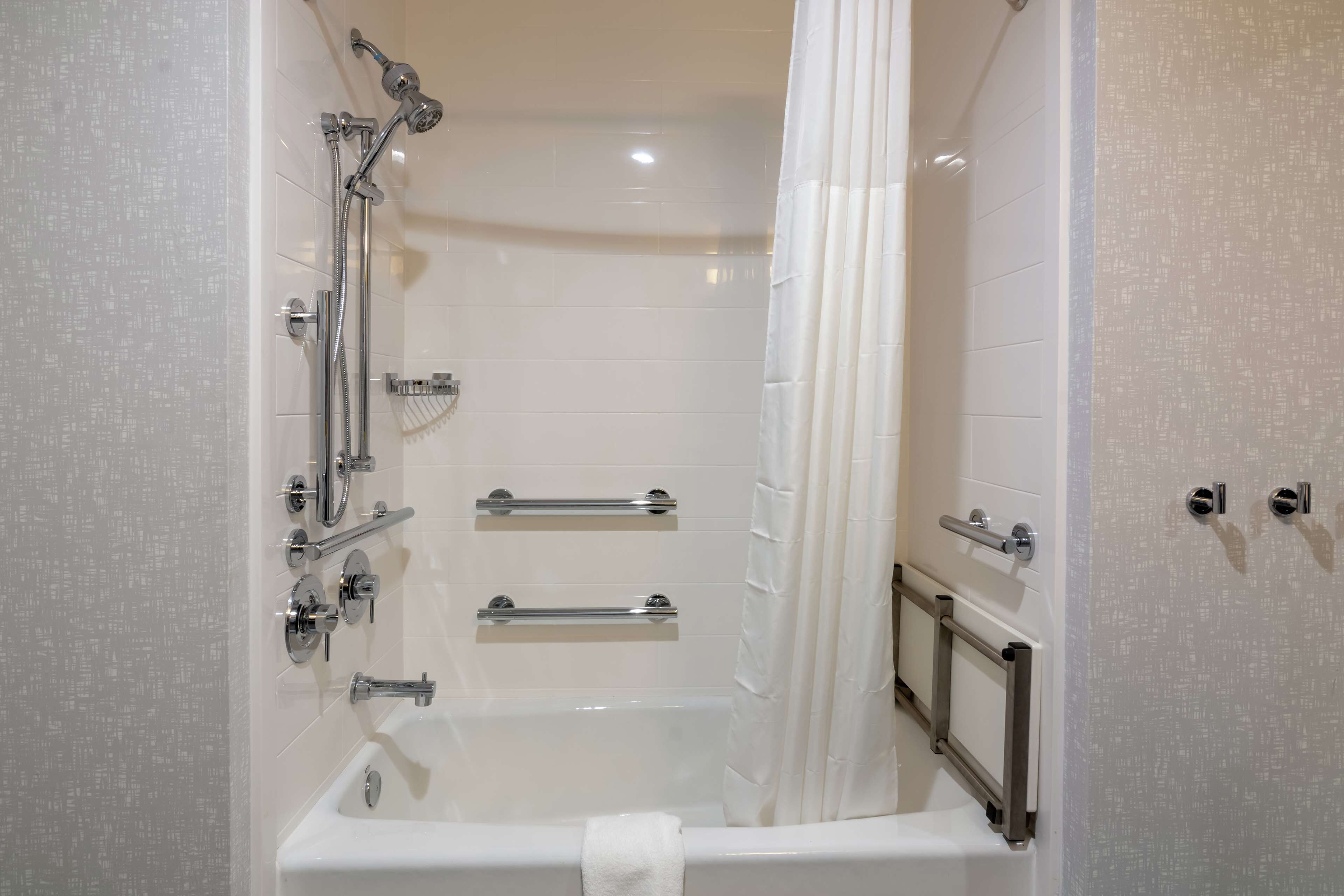 free toiletries, hair dryer, towels