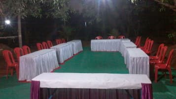 Outdoor banquet area