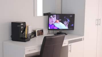 Down comforters, minibar, desk, free WiFi