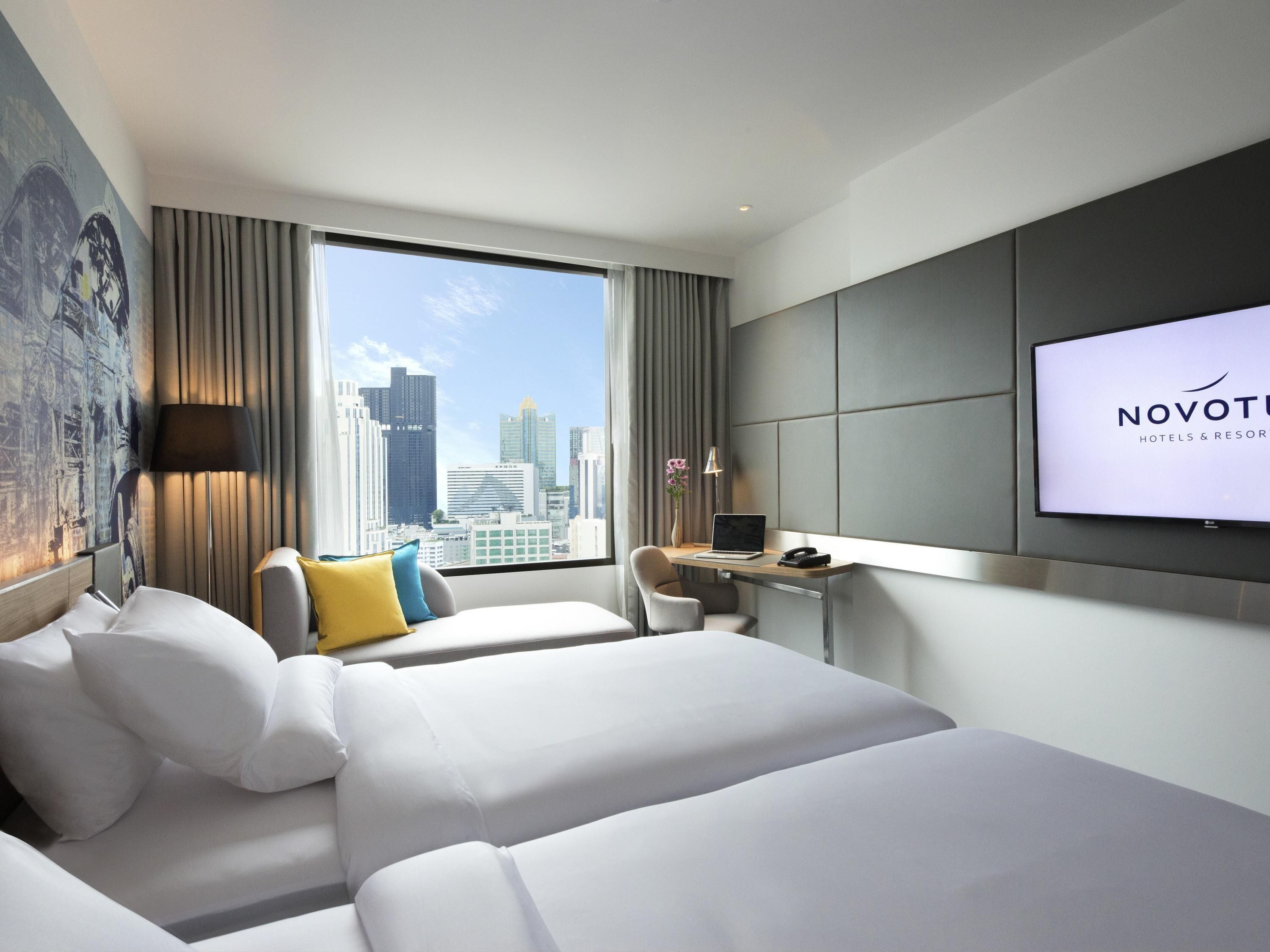 deluxe room, 2 single beds | view from room