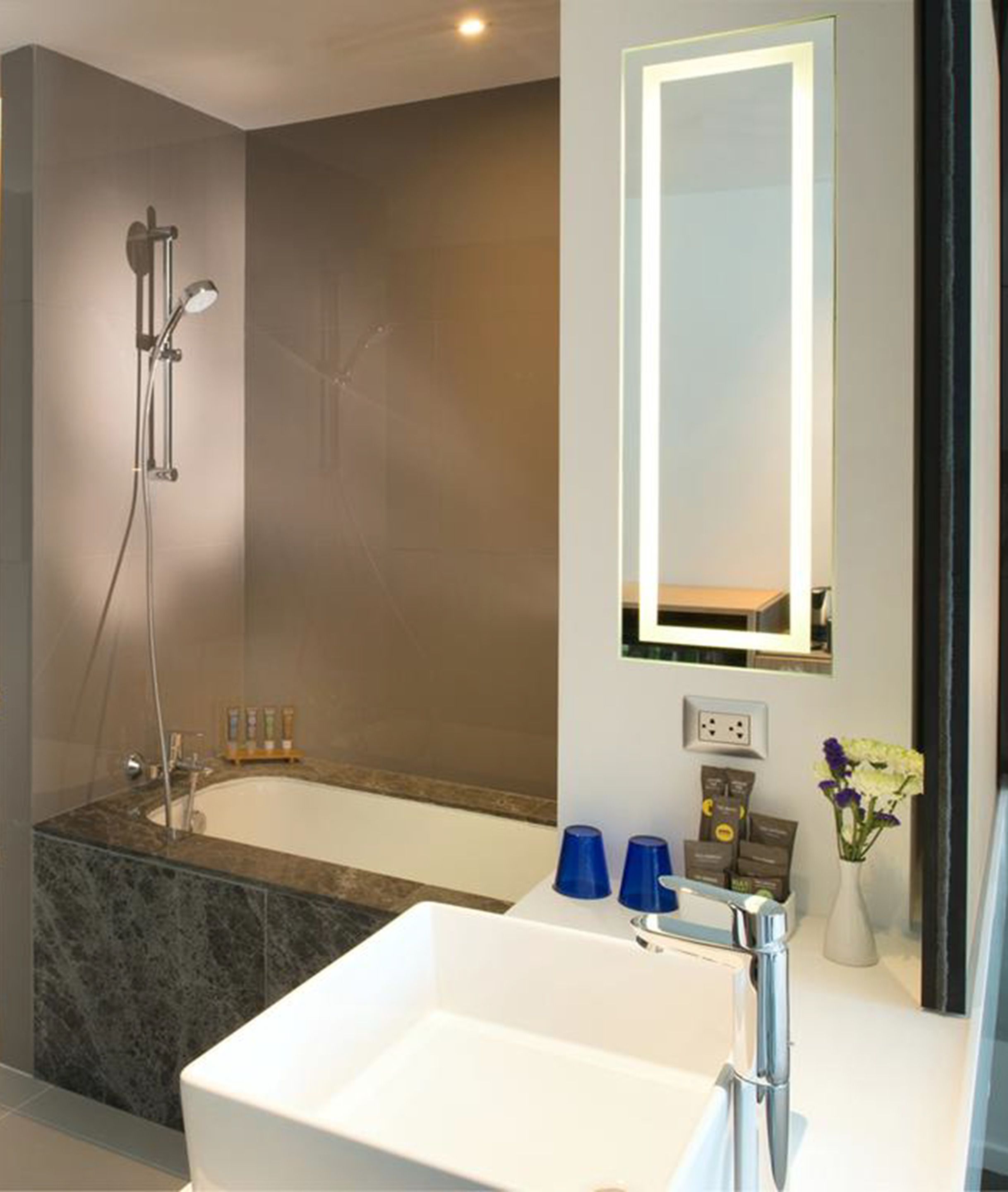 deluxe room, 1 king bed, bathtub (grand) | bathroom | eco-friendly toiletries, hair dryer, bathrobes, slippers