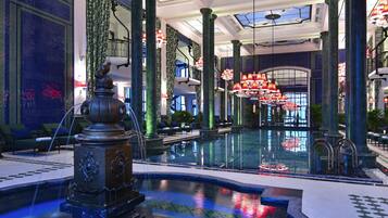 Indoor pool, open 6:00 AM to 9:00 PM, sun loungers