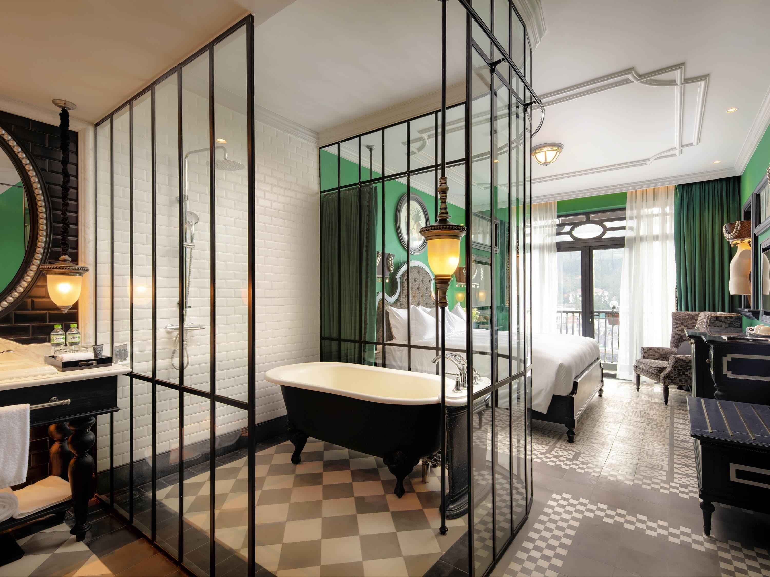 Habitación Deluxe, 1 cama King size | Ropa de cama de alta calidad y minibar 