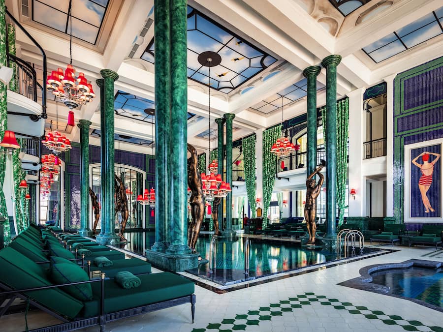 Indoor pool, open 6:00 AM to 9:00 PM, sun loungers