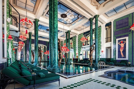 Indoor pool, open 6:00 AM to 9:00 PM, sun loungers. Hôtel de la Coupole - MGallery