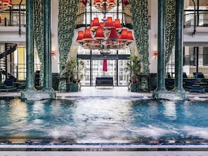 Indoor pool, open 6:00 AM to 9:00 PM, sun loungers