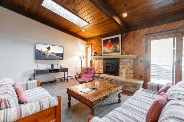 Townhome, 3 Bedrooms | Living area - Townhome with Covered Parking Space & Fireplace by RedAwning (Vail)