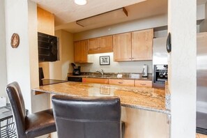Condo, 3 Bedrooms | Private kitchen | Fridge, oven, coffee/tea maker, toaster - Condo with Pool & Hot Tubs, Free Shuttle by RedAwning (Vail)