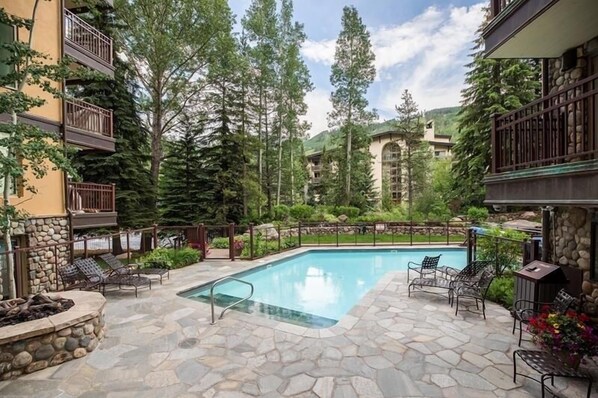 Pool | A heated pool - Village Center Condos (Vail)
