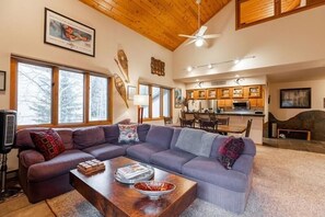 Condo, 2 Bedrooms | Living room | Flat-screen TV, fireplace, DVD player - Townsend Place Ski-In Ski-Out Access Condo by RedAwning (Avon)