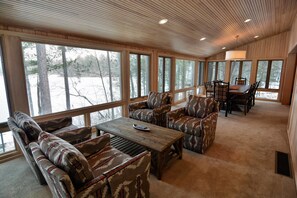 House, 4 Bedrooms | Living area | TV - Serenity On Lake Owen 5 Bedroom Hotel Room by RedAwning (Cable)