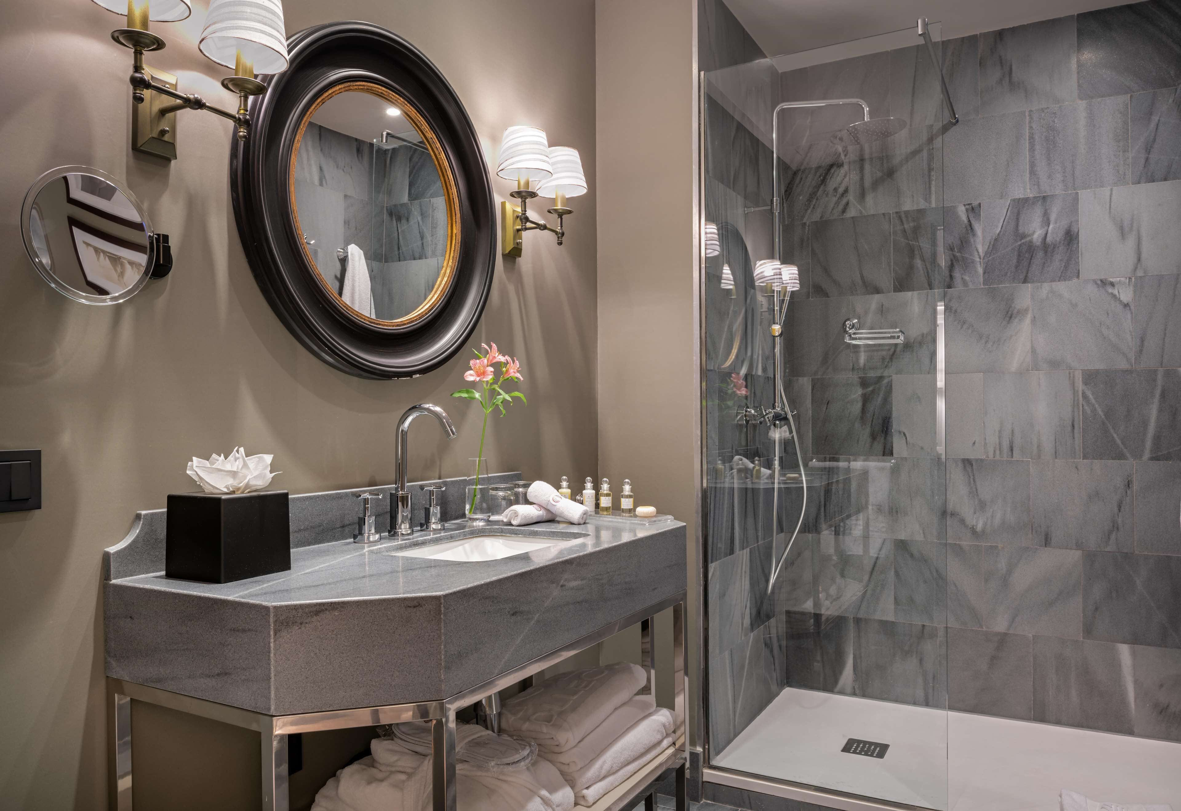 shower, rainfall showerhead, eco-friendly toiletries, hair dryer