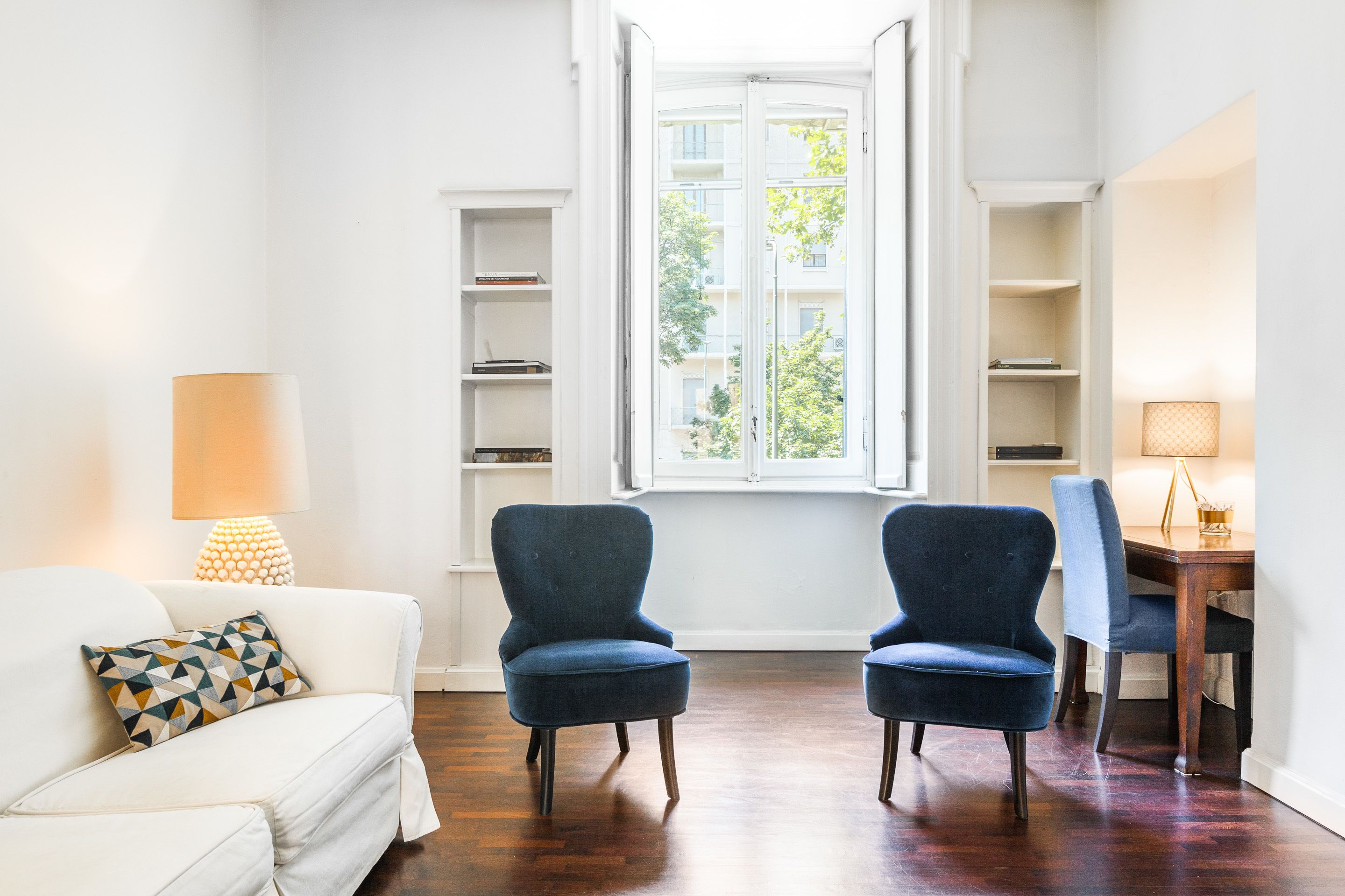 Leilighet, 1 soverom, ikke-røyk | Oppholdsrom | Flatskjerm-TV