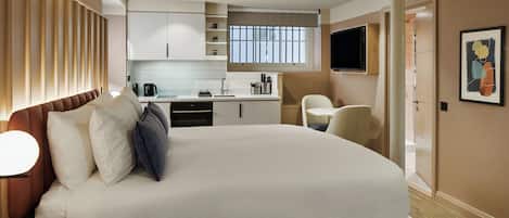 1 habitación y ropa de cama de alta calidad