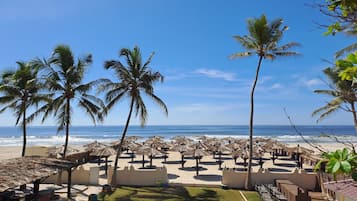 Private beach nearby, white sand, free beach shuttle, sun loungers