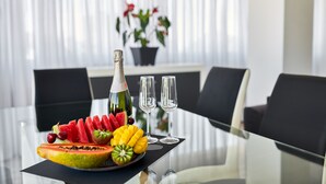 Penthouse Panoramique, vue mer | Coin séjour