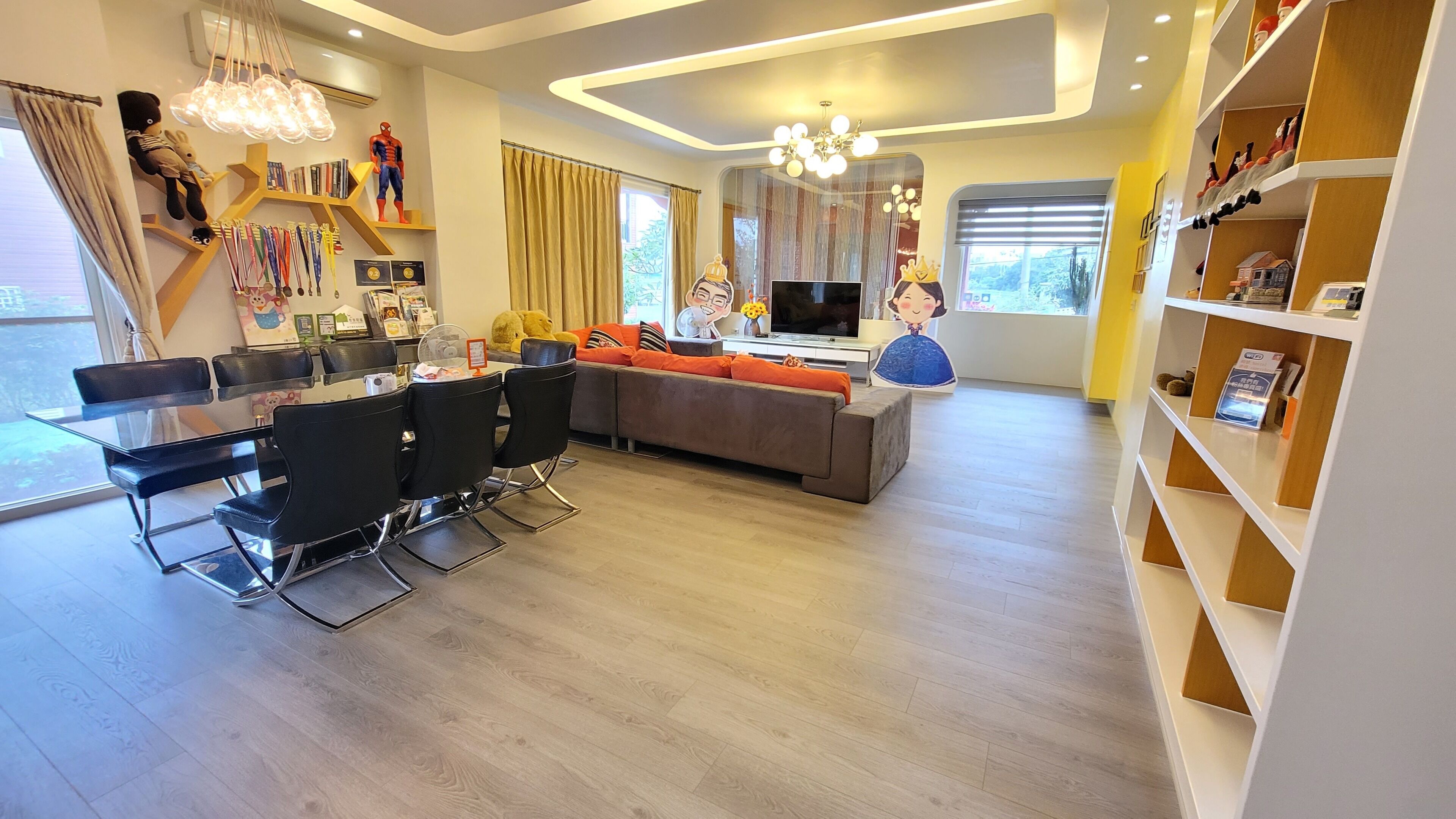 42-inch LCD TV with cable channels, TV, toys