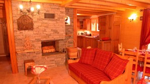 TV, fireplace, DVD player, books -  Quiet and friendly luxury chalet (Vars)