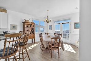 Dining - Angel's Rest: Home with Ocean View and Marsh View Decks Plus Top Deck with Views (Oak Island)