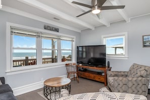 TV, DVD player - Lady Di's: Oceanfront, Dog-friendly, West End Home (Oak Island)