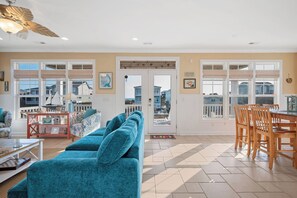 TV, DVD player, books