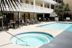 Pool - My Happy Place: Ocean View Condo with Seasonal Community Pool, Hot Tub (Oak Island)