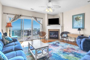 TV, fireplace, DVD player, video library