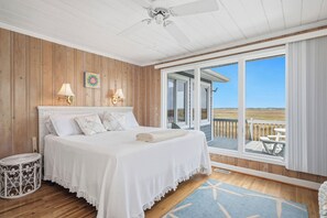 3 bedrooms, desk, WiFi, bed sheets - Late for the Sky: Ocean and Waterway Views, Near Beach Access (Caswell Beach)