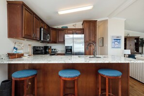 Fridge, microwave, oven, stovetop - This Is It: Great 2nd Row House with Views! (Oak Island)
