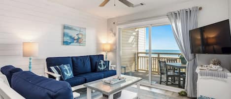 TV, DVD player, video library