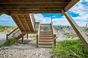 Property grounds - A Pirate's Paradise: Oceanfront Home with Covered Porch and Porch Swing (Oak Island)