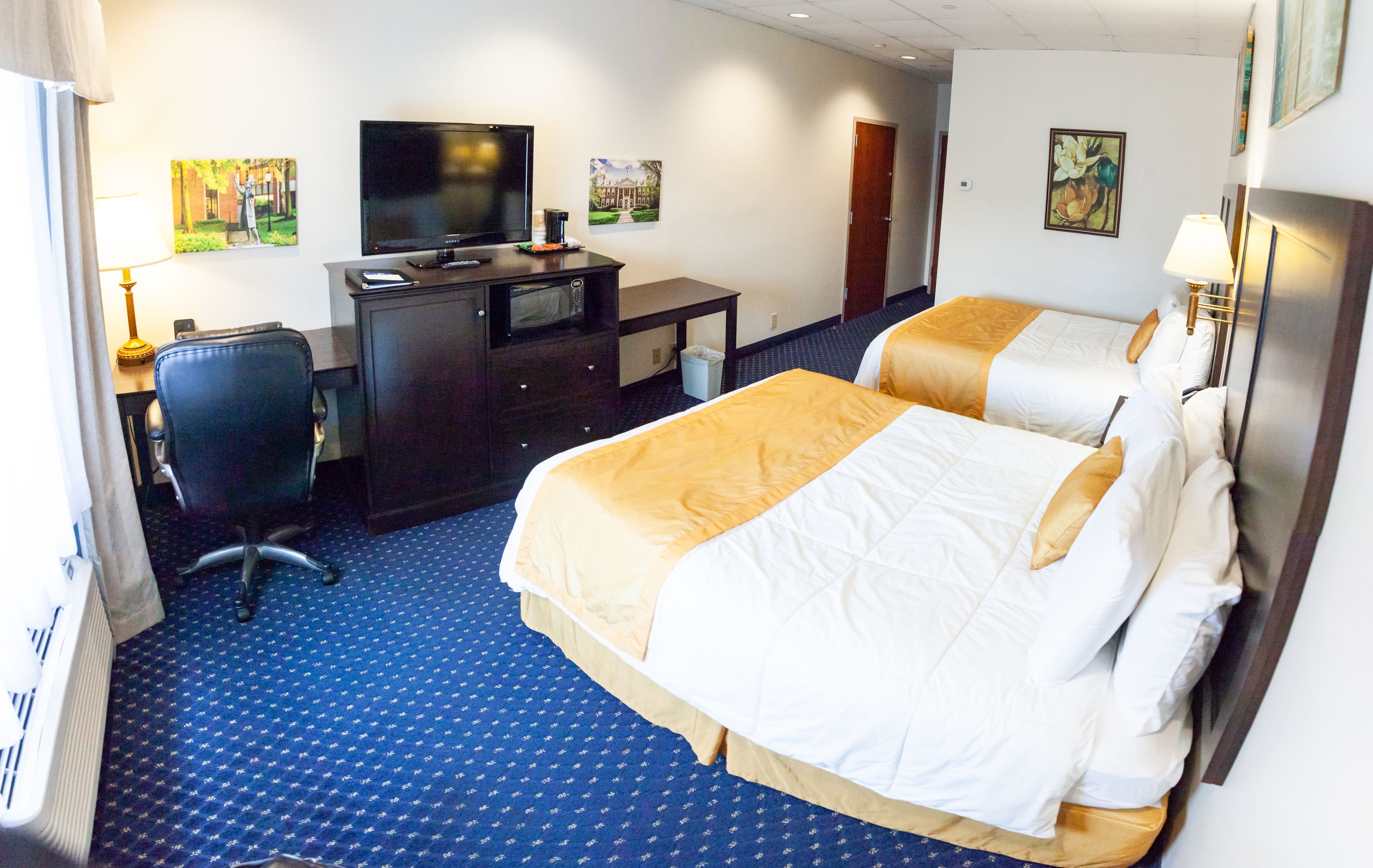 standard double room, 2 queen beds, non smoking | premium bedding, desk, blackout curtains, iron/ironing board