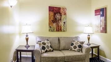 Economy Suite, 1 King Bed with Twin Sofa Bed, Non Smoking | Living area | LED TV