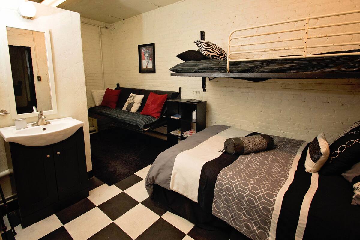 Jail Cell Room | Iron/ironing board (on request), free WiFi, individually decorated