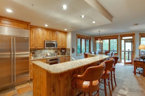 Standard Condo, 3 Bedrooms | Private kitchen | Full-sized fridge, microwave, oven, stovetop - Antlers at Christie Base by Resort Lodging Company (Steamboat Springs)