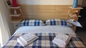 Blackout curtains, iron/ironing board, free WiFi, bed sheets