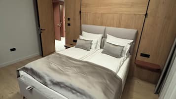 Luxury Apartment, 2 Bedrooms, Air conditioning, City View | Frette Italian sheets, premium bedding, memory-foam beds, in-room safe