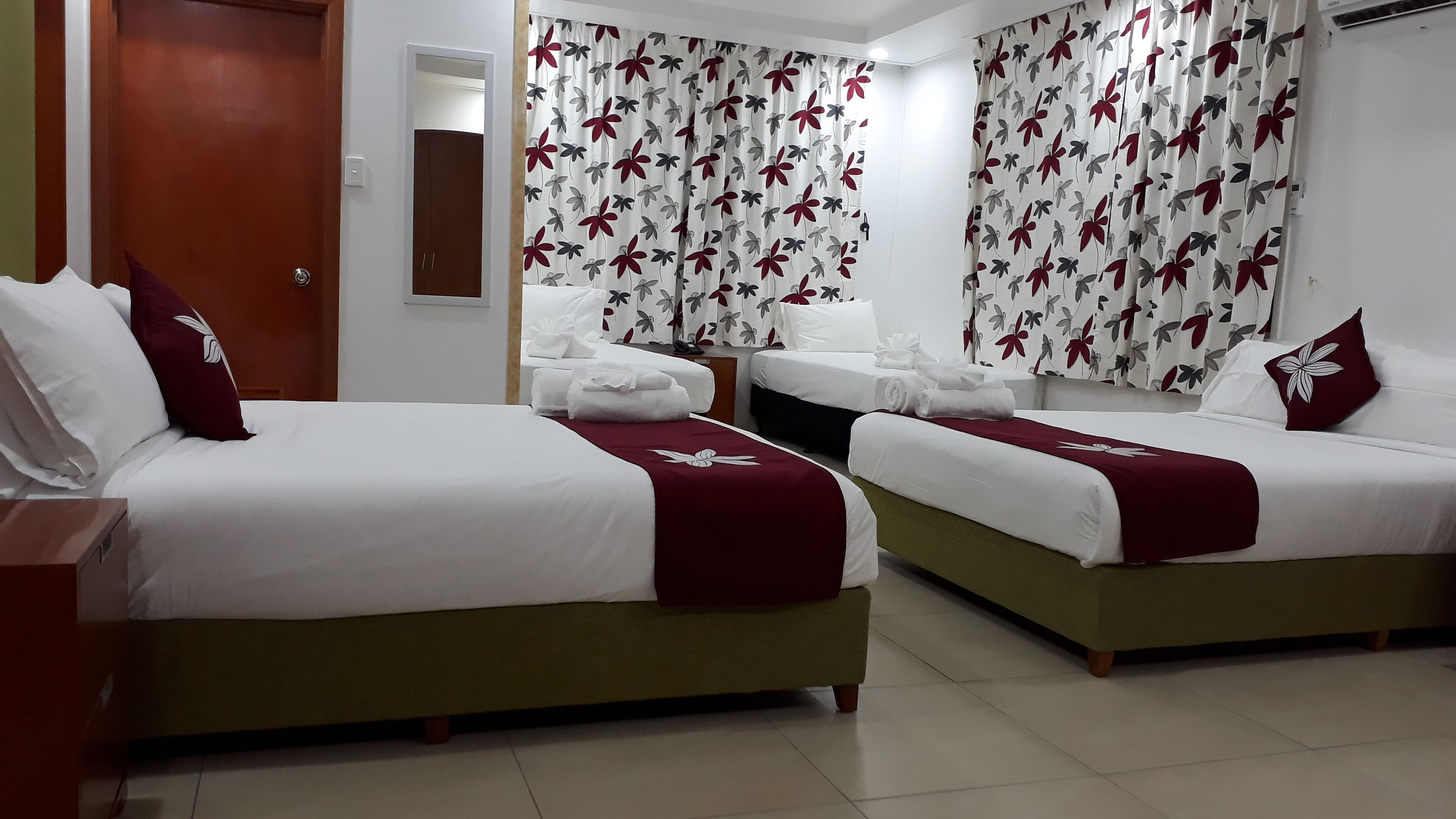 family quadruple room | blackout curtains, soundproofing, bed sheets