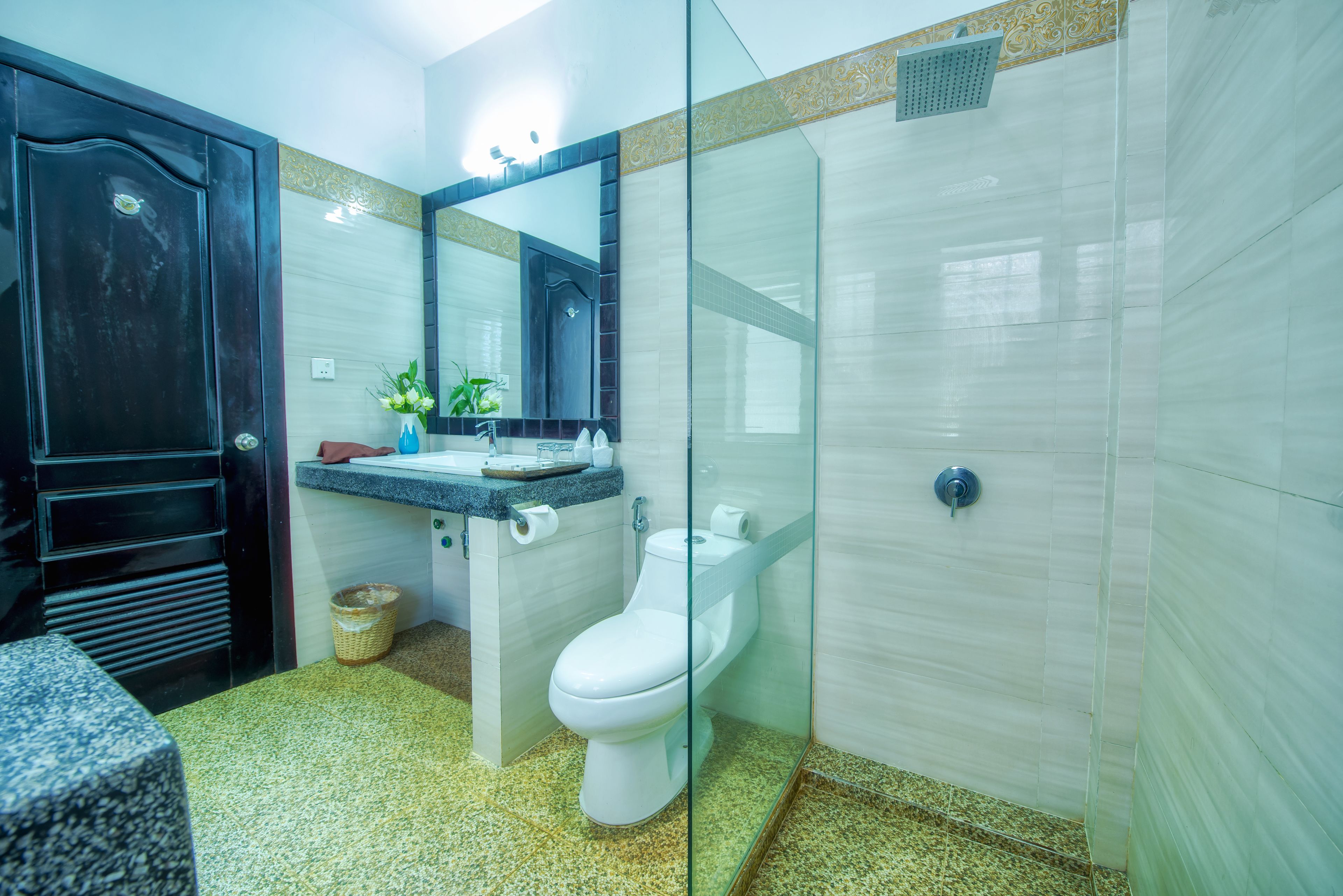 deluxe double or twin all inclusive | bathroom | separate bathtub and shower, jetted bath, rainfall showerhead