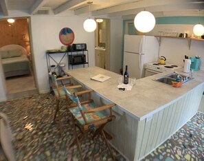 Fridge, microwave, oven, stovetop - Oleander - Charming Cottage Downtown - Steps to the Beach! (Flagler Beach)