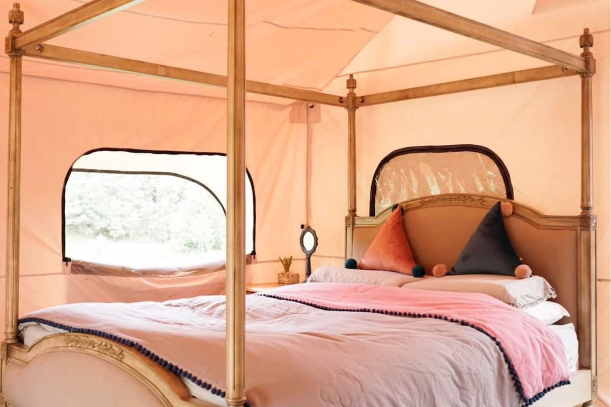 Tent B | Desk, iron/ironing board