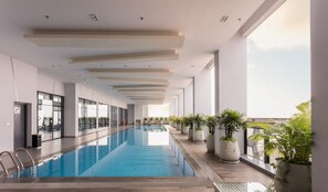 Indoor pool, sun loungers - The Snowbell Hotel & SPA @ The Bridge. (Phnom Penh)