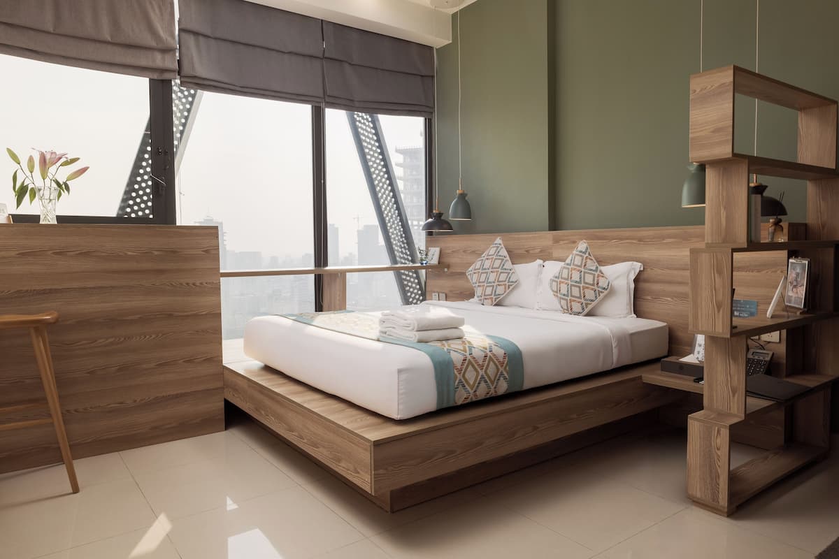 豪華雙人房, 1 間臥室, 城市景 | 高級寢具、迷你吧、房內夾萬、書桌